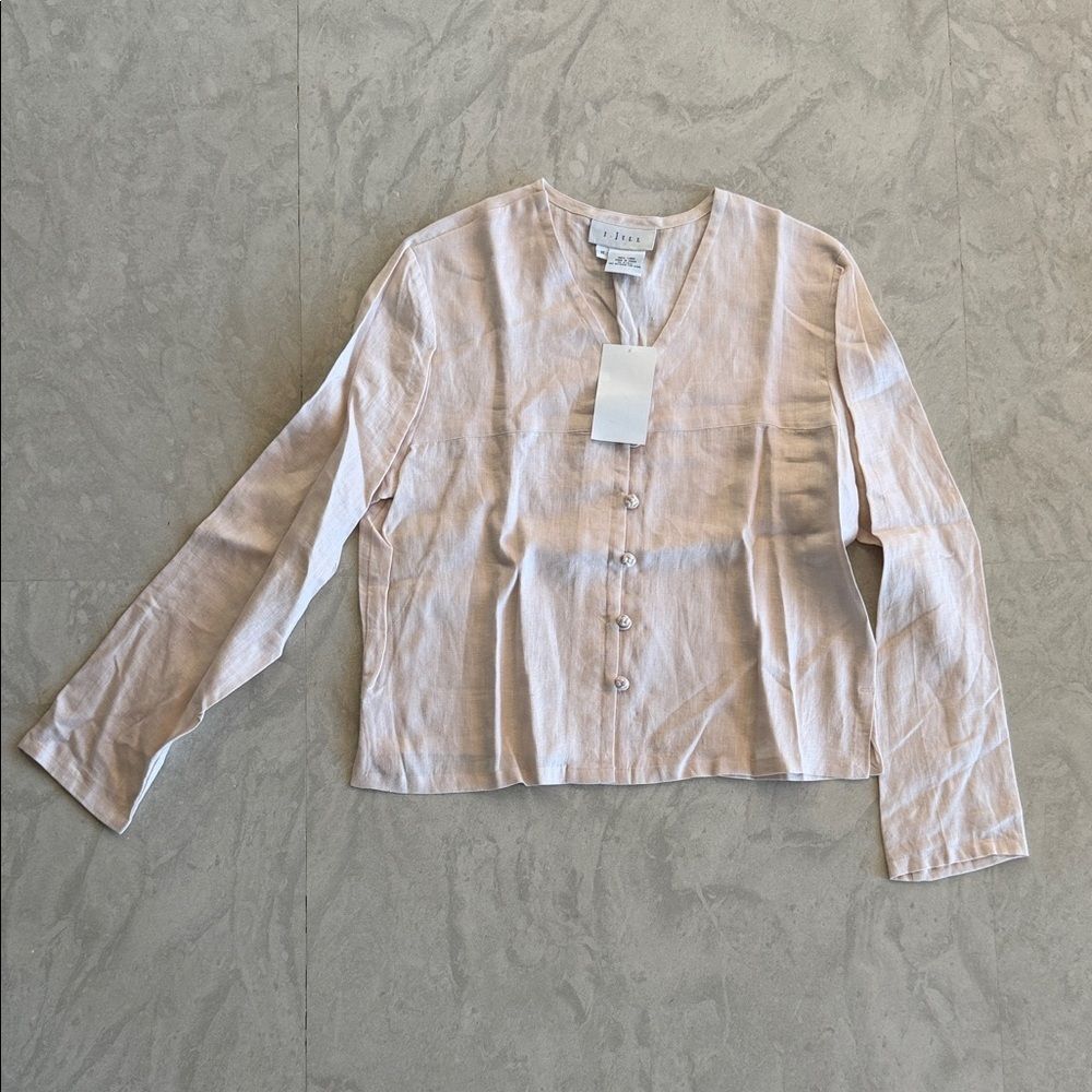 New vintage J. Jill Cream Linen Top